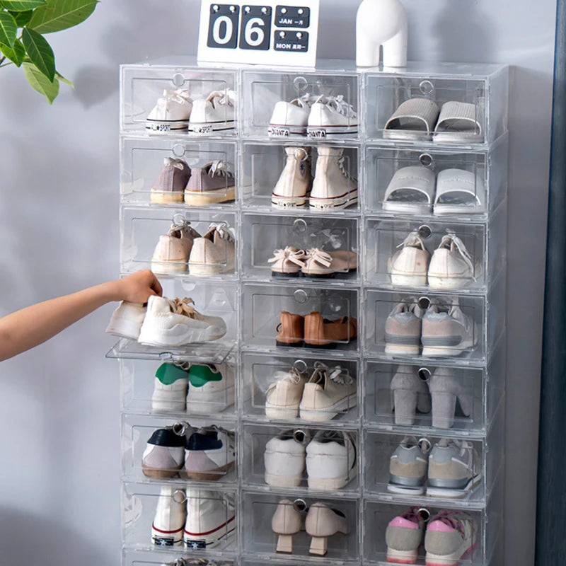 Shoe Cabinet, Transparent Organizer Box