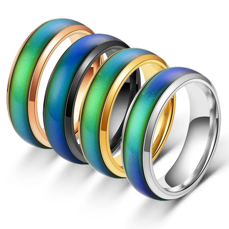 Changing Color Mood Rings Emotion Temperature Ring