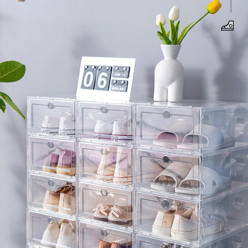 Shoe Cabinet, Transparent Organizer Box