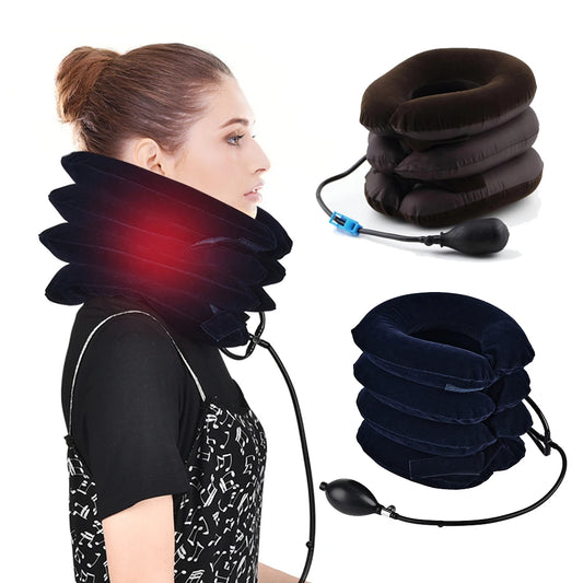 Inflatable Cervical Neck Traction Device, Posture Corrector Brace, Support, Relif